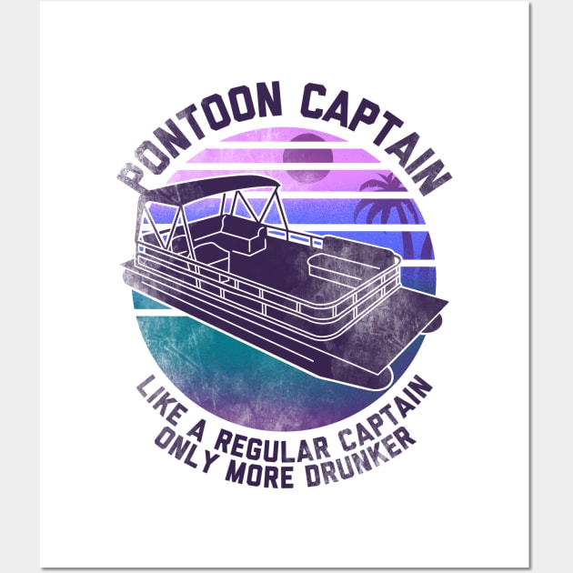 Pontoon captain regular captain Wall Art by guyfawkes.art